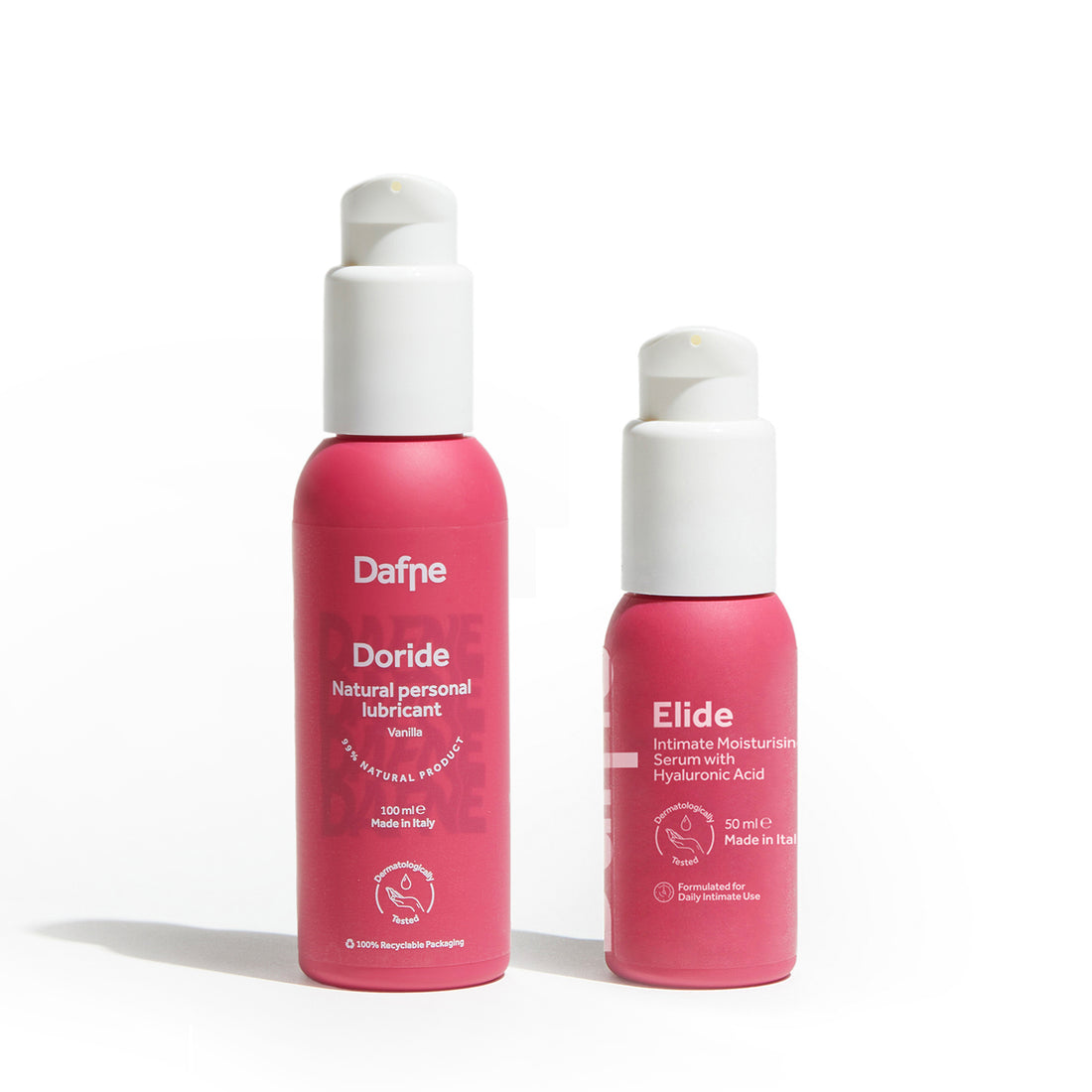 LONGEVITY KIT - Elide: siero idratante intimo con acido ialuronico per menopausa + Doride: lubrificante intimo naturale a base acqua
